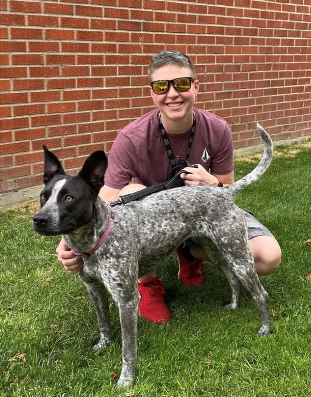 Lindsay Brown with dog