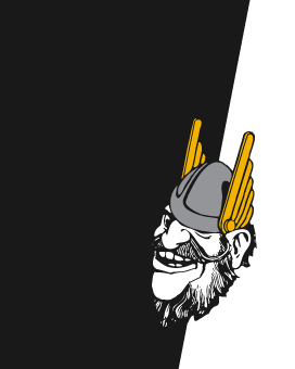 Joe Vandal on black and white background