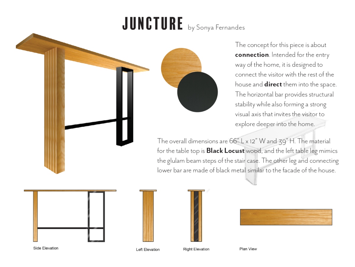 A design concept for the table Sonya designed.