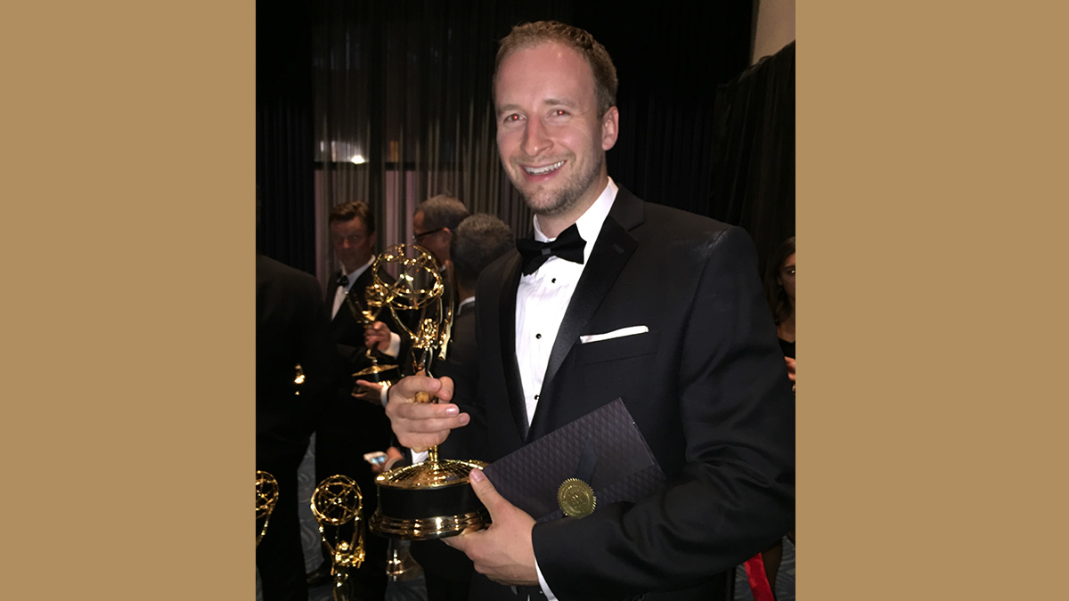 Matt Lefferts and his Emmy