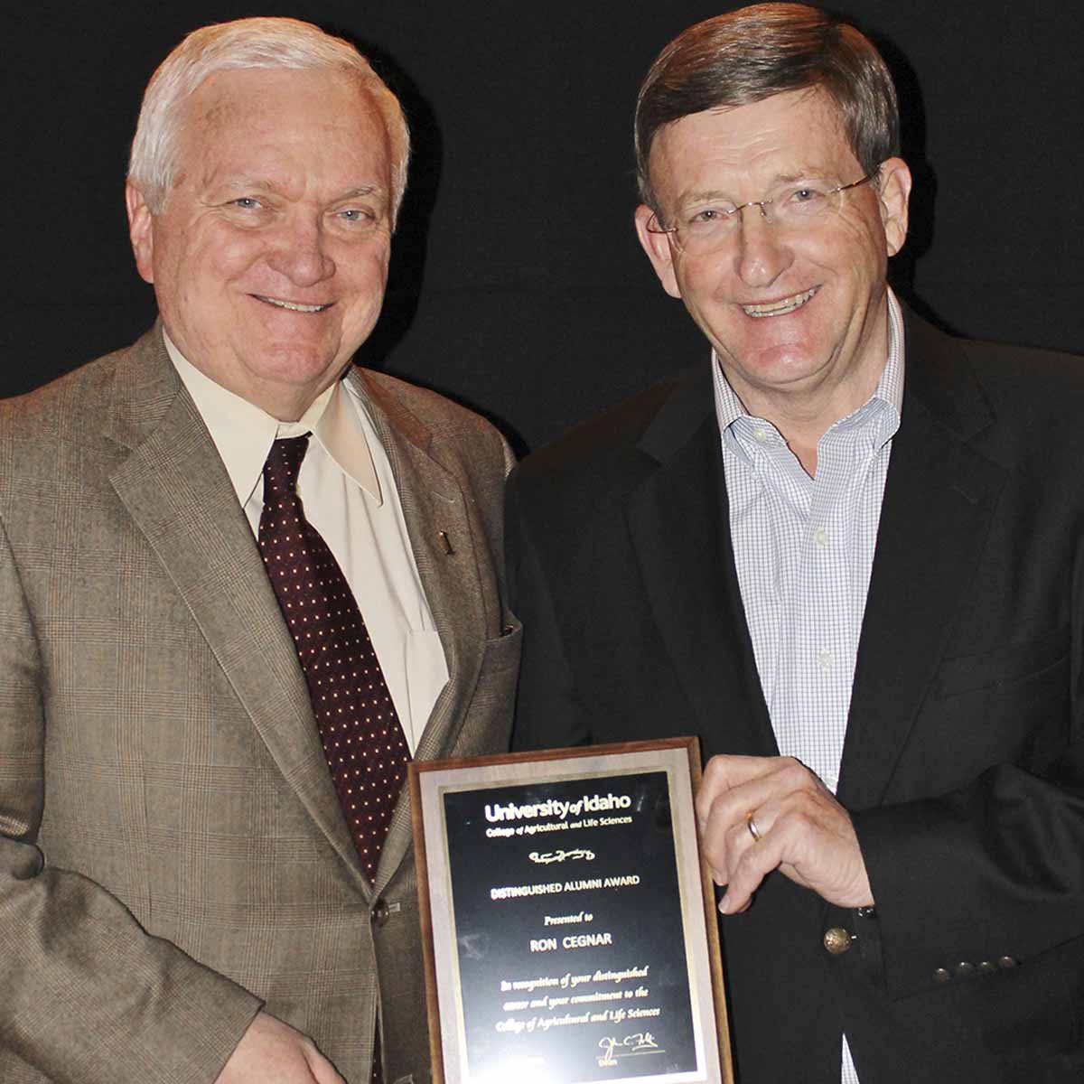 Man receiving an award