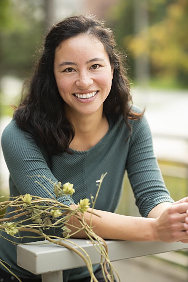 Woman smiling at camera