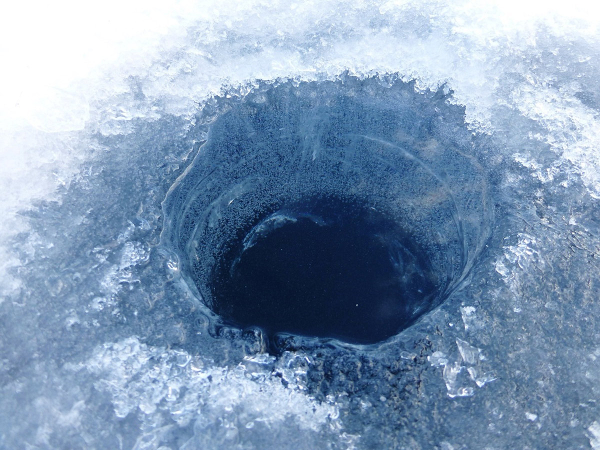 A hole in the ice
