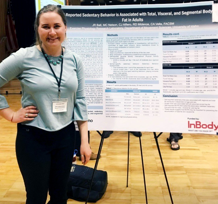 Jenna Ball and research poster