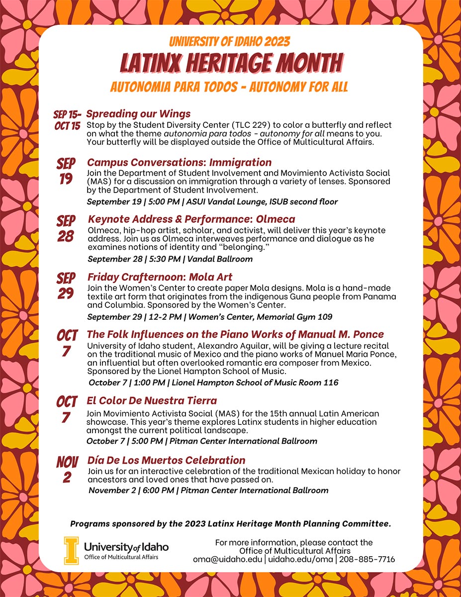 Latinx Heritage Month 2022 Events