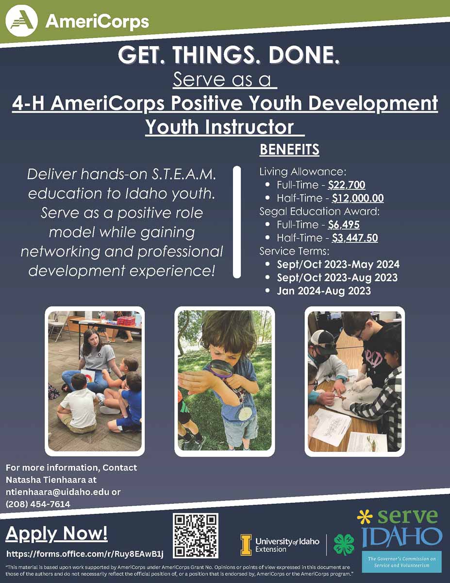 4-H AmeriCorps Positive Youth Development Instructor