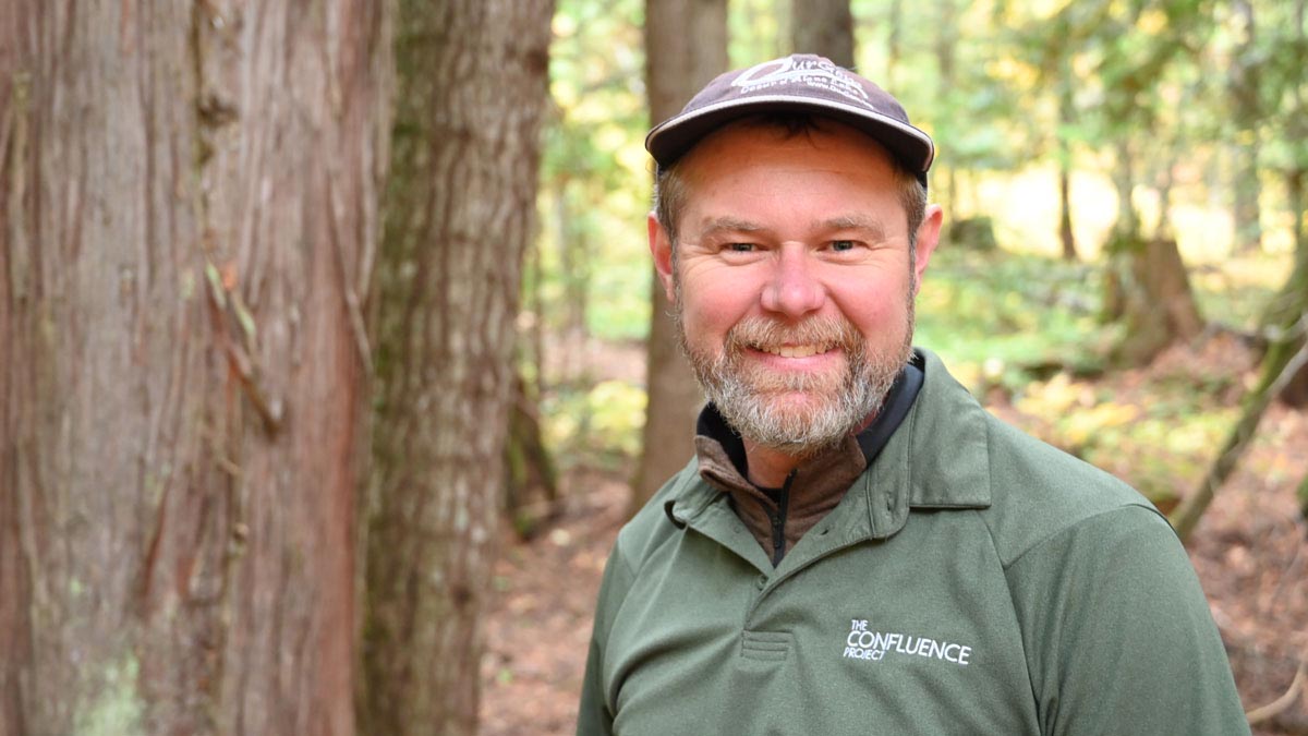 Jim Ekins in a forest