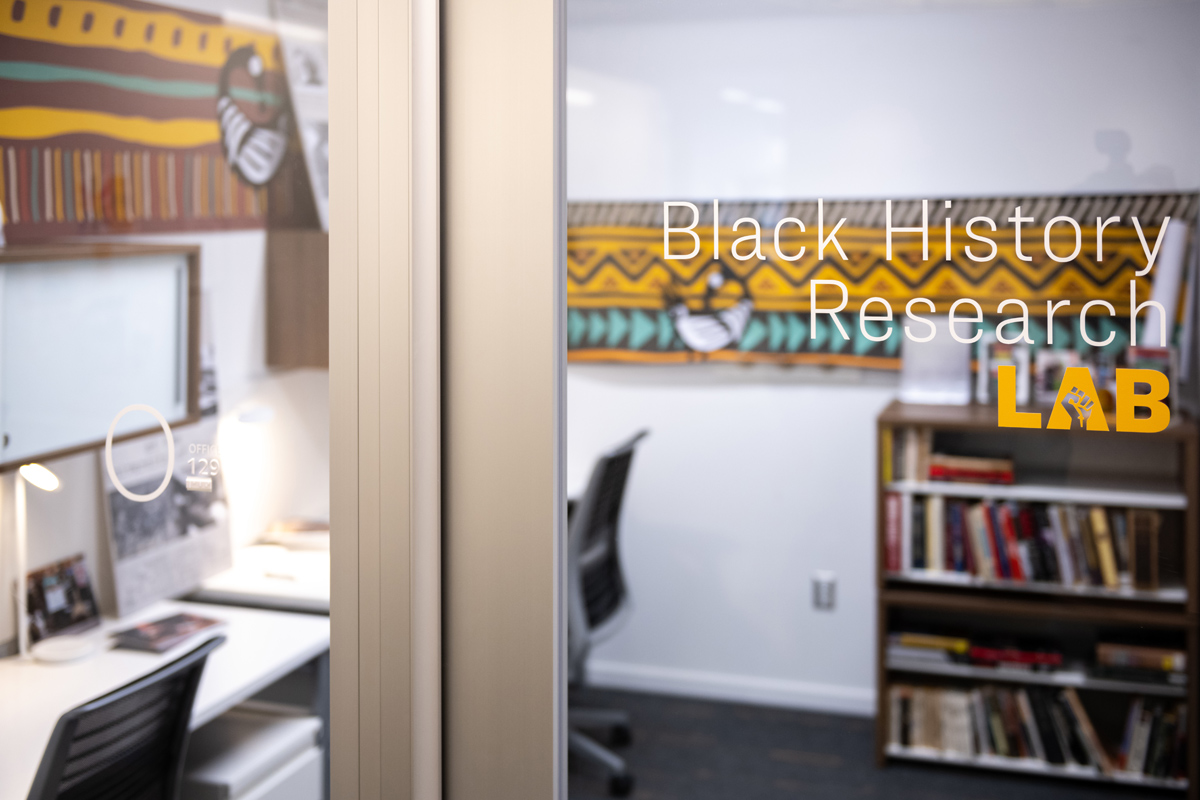 Door to Black History Lab office