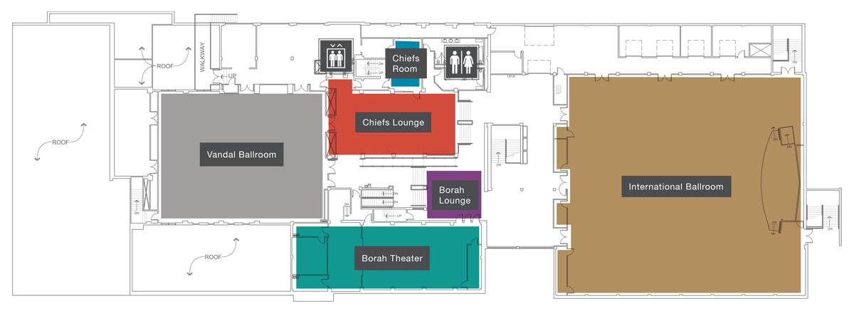 Bruce M Pitman Center Second Floor Map